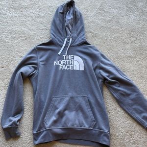 Large Grey North Face Hoodie Size Large